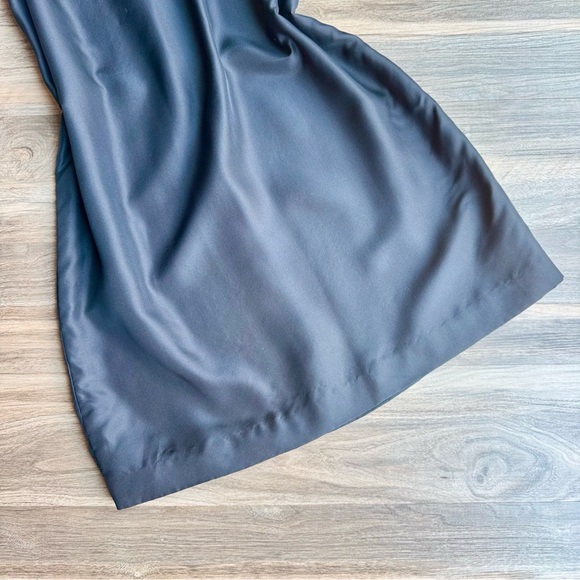 Tory Burch Lottie Turquoise Embroidered Yoke Black Silk Shift Mini Dress Size 12 - Picture 9 of 16